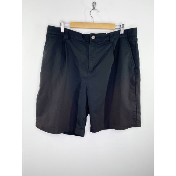 Adidas Black Zip Fly Button Closure Polyester Golf Shorts Men's Size 38 - Picture 1 of 6